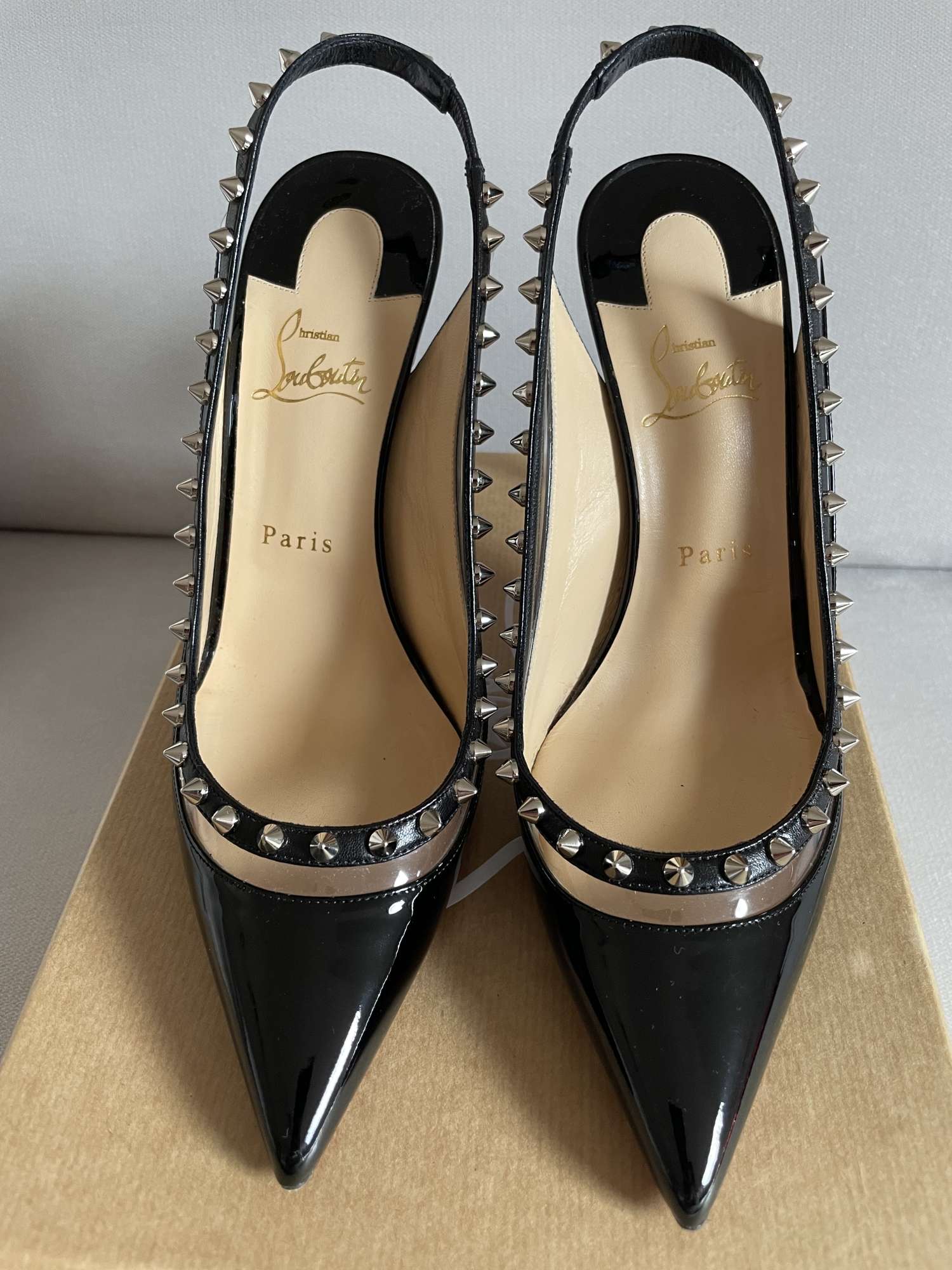 Christian Louboutin Brigadine 100 patent/pvc