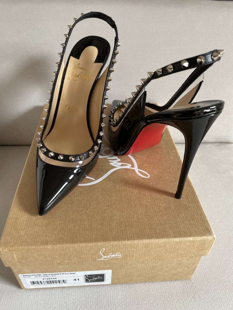 Christian Louboutin Brigadine 100 patent/pvc