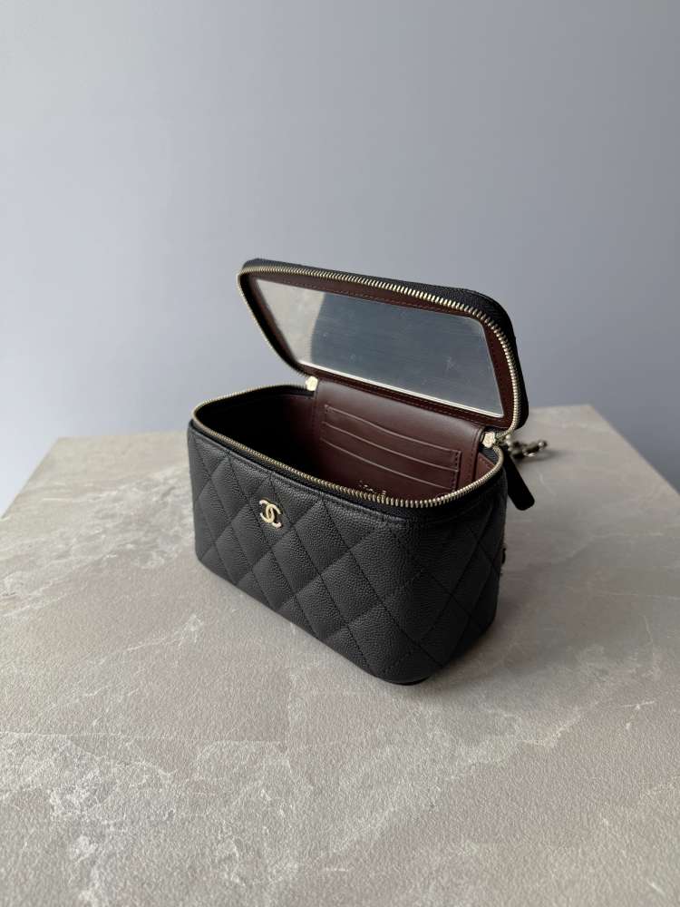 CHANEL Vanity GHW Caviar Black kabelka taška