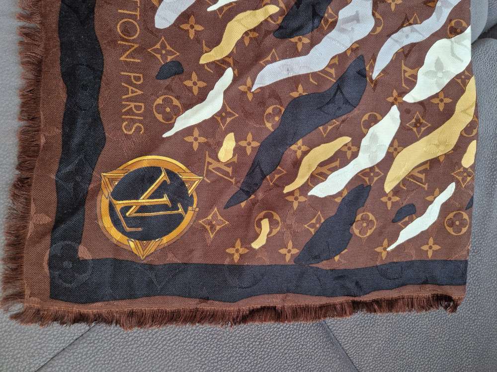 Louis Vuitton šatka LOL brown monogram silk