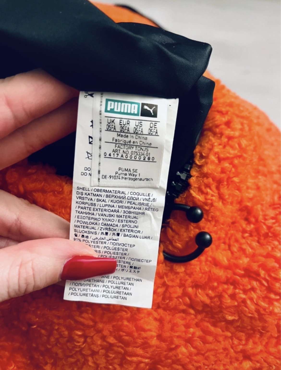 ORANGE Backpack Puma Fenty Mascot Bear