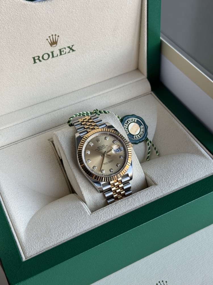 Hodinky Rolex DateJust 41 Diamond ciferník Full set Zaruka 2028