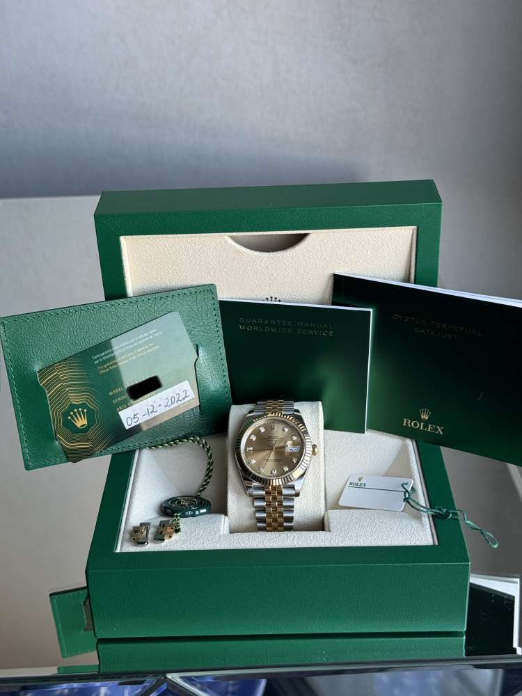 Hodinky Rolex DateJust 41 Diamond ciferník Full set Zaruka 2028