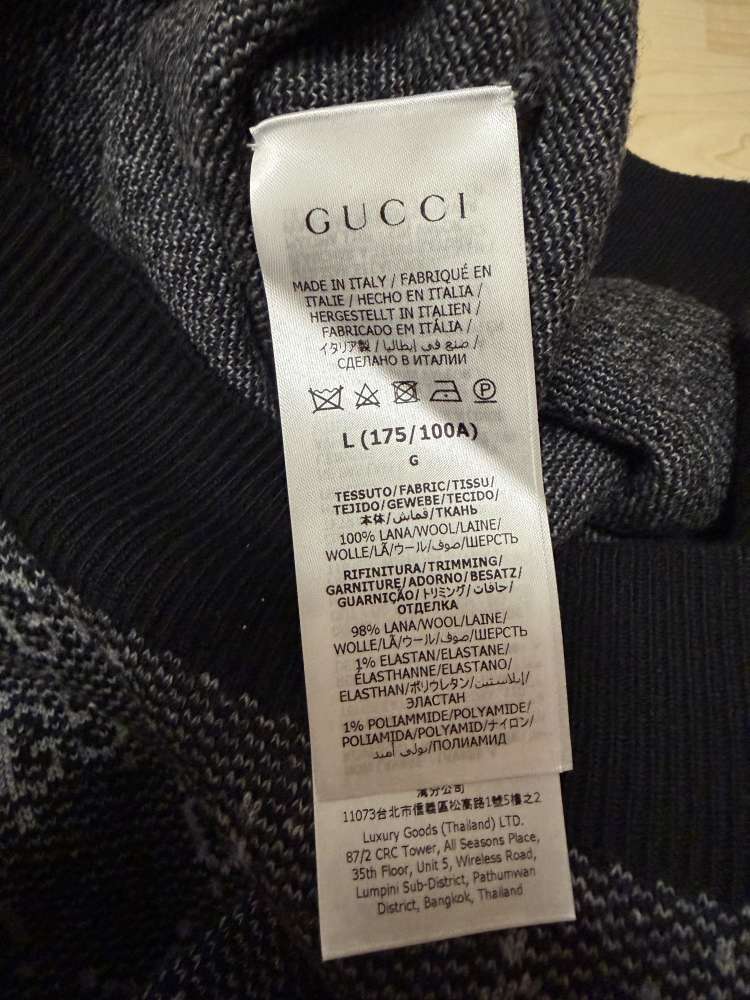 Gucci GG monogram sveter z vlny
