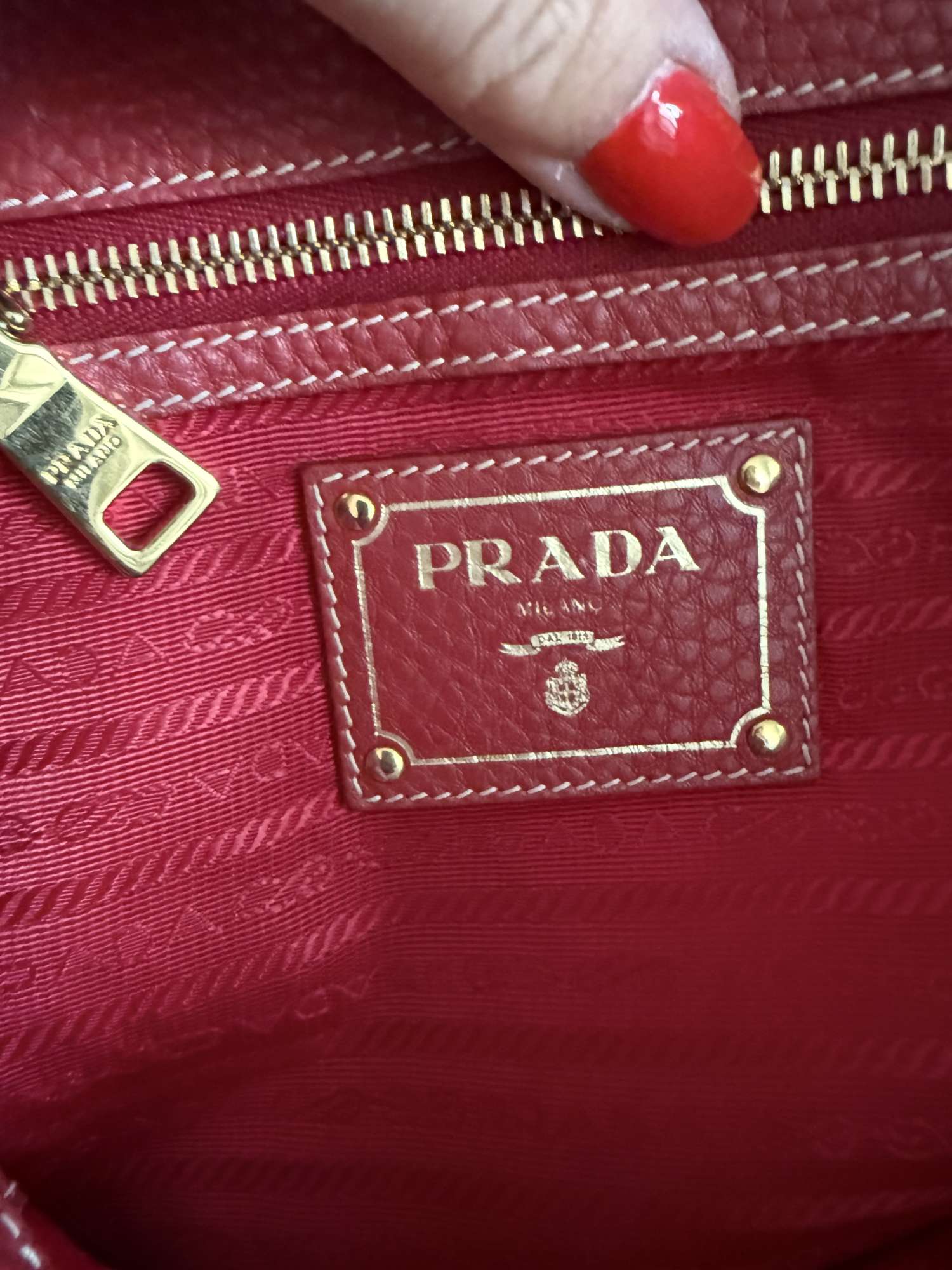 Prada shopper vitello daino kabelka