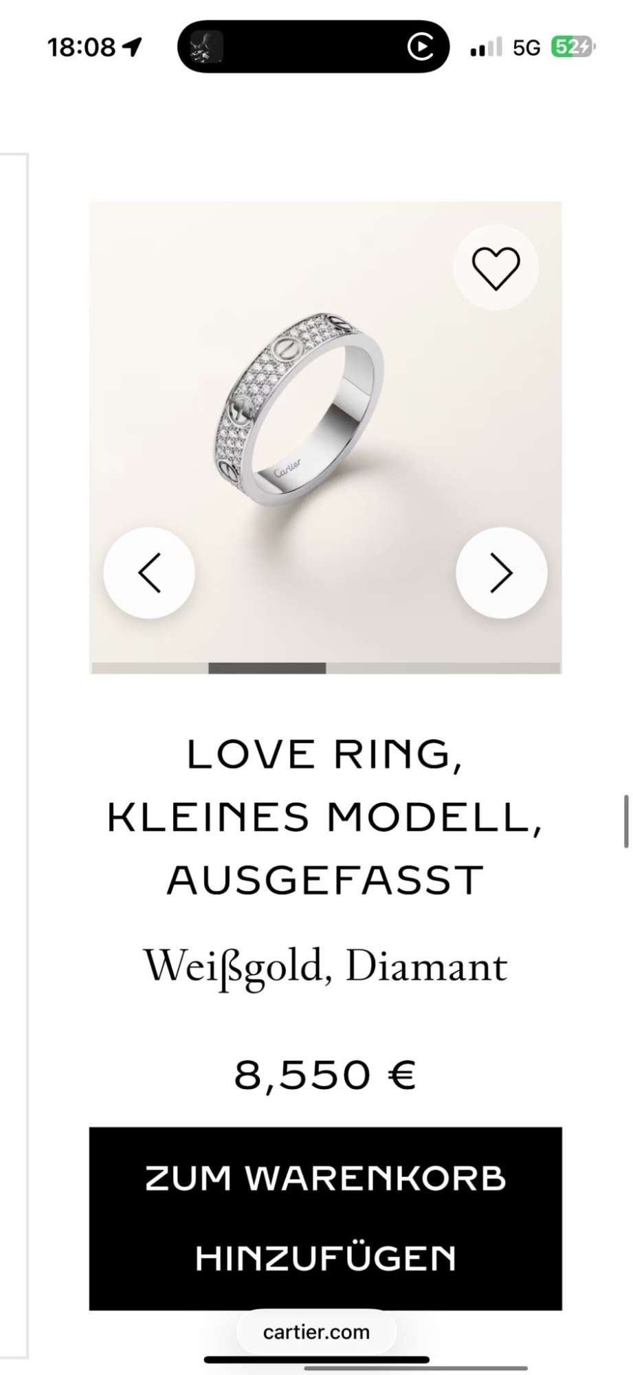Cartier love prsten