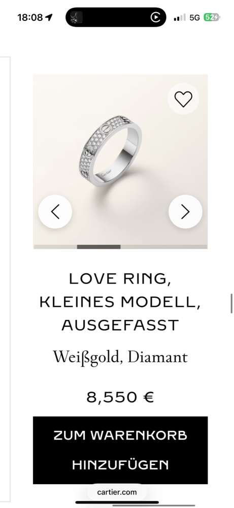 Cartier love prsten