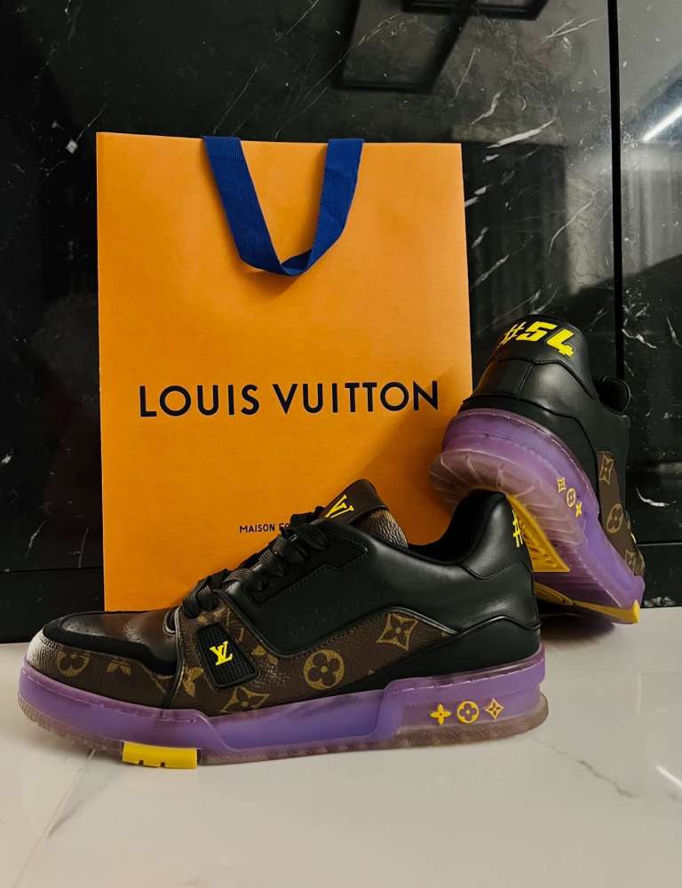Louis Vuitton LV Trainer Sneaker Purple Black / Monogram
