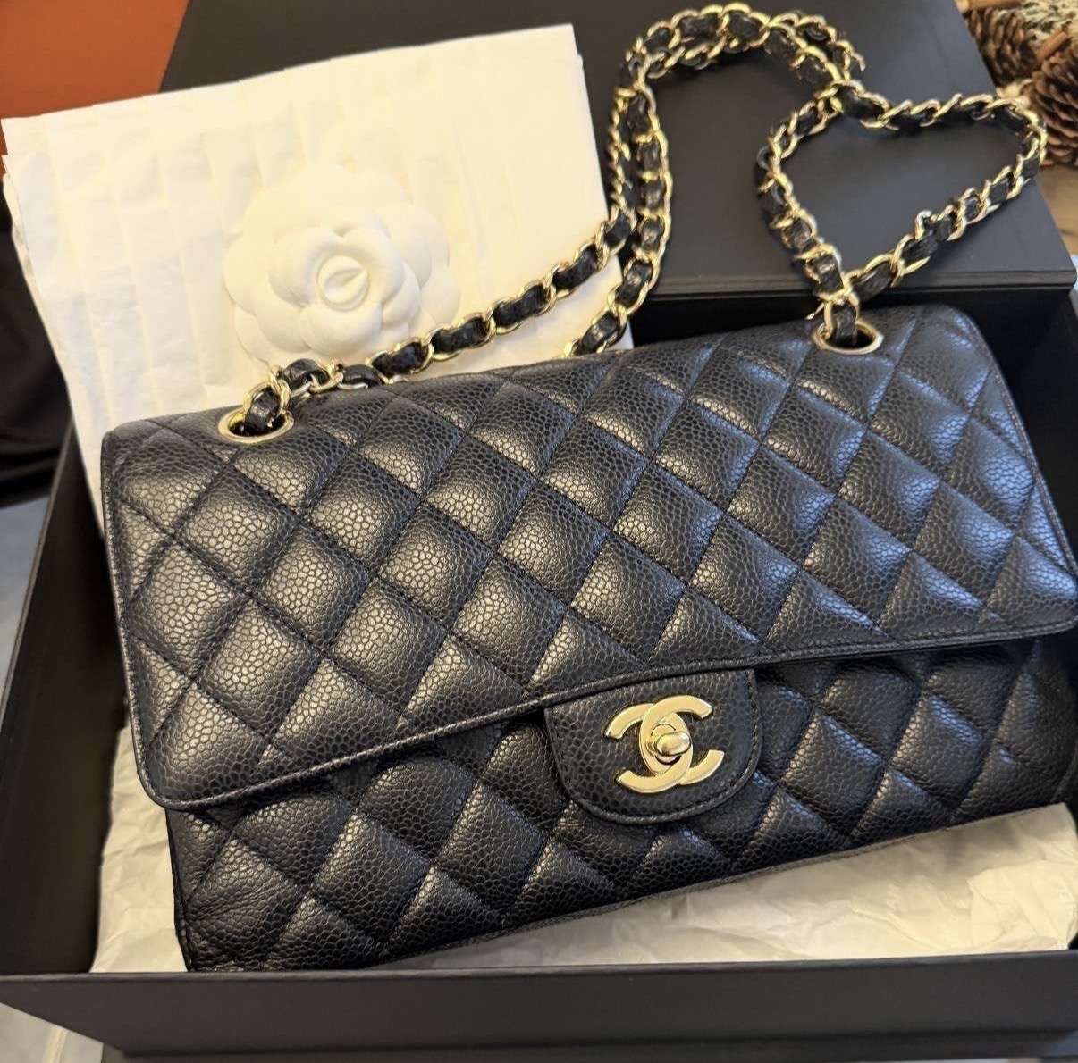 Chanel Double Flap Caviar