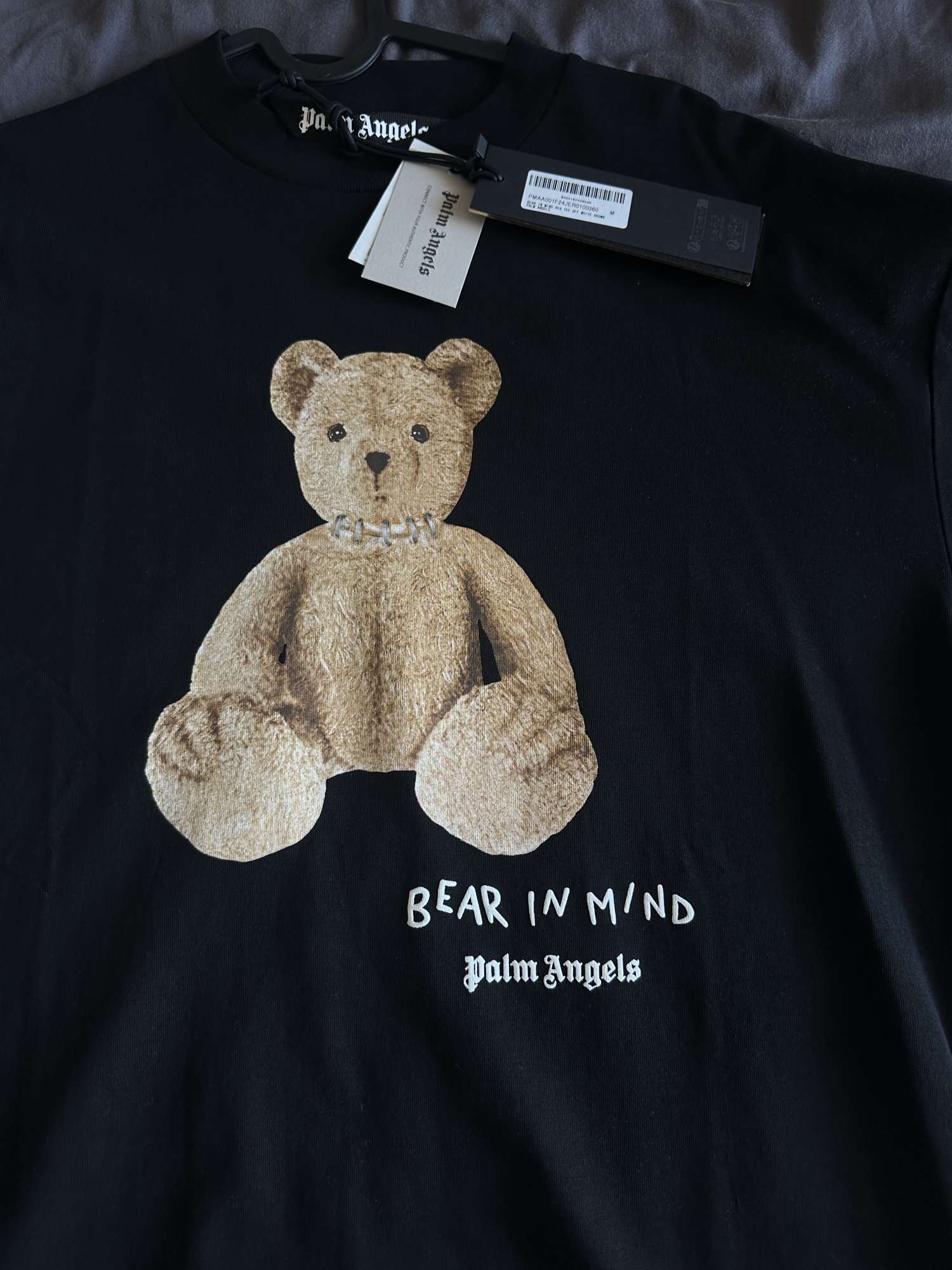 Palm angels tricko bear in mind, velkost M,