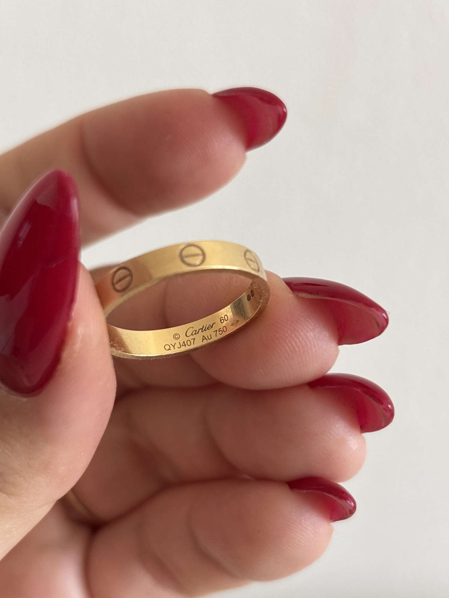 Prsteň Cartier Love, malá veľkosť