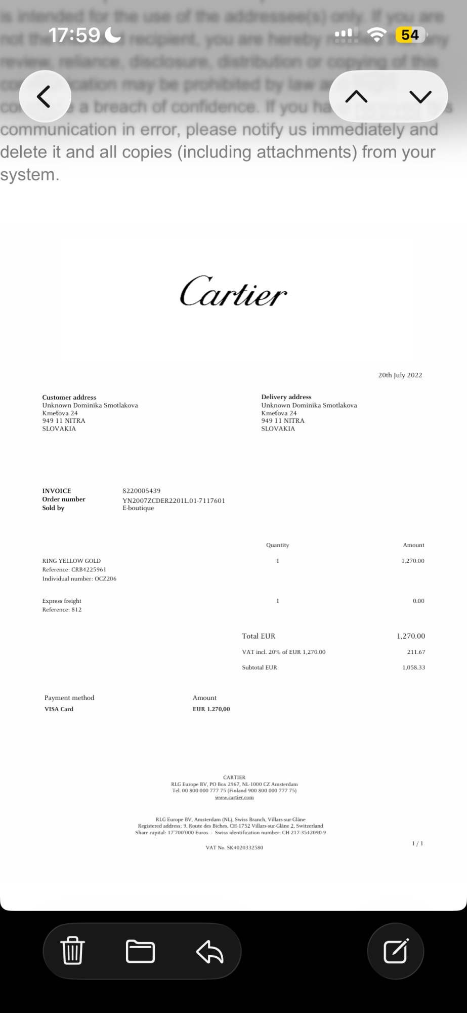 Malý prsteň Cartier Just
