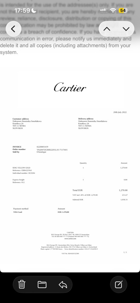 Malý prsteň Cartier Just