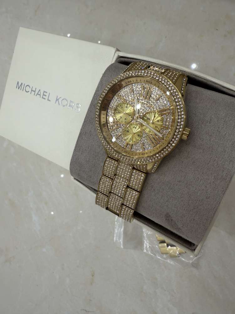 Michael kors golden watch- hodinky full stones