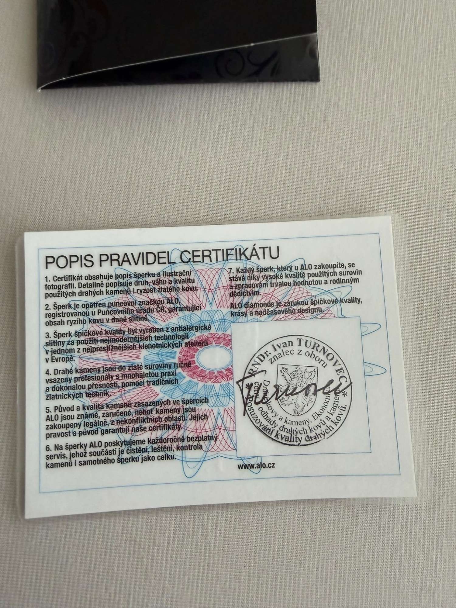 ALO Diamonds prsteň čierny diamant