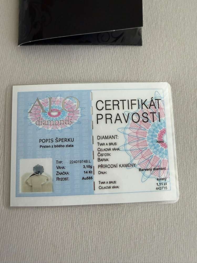 ALO Diamonds prsteň čierny diamant