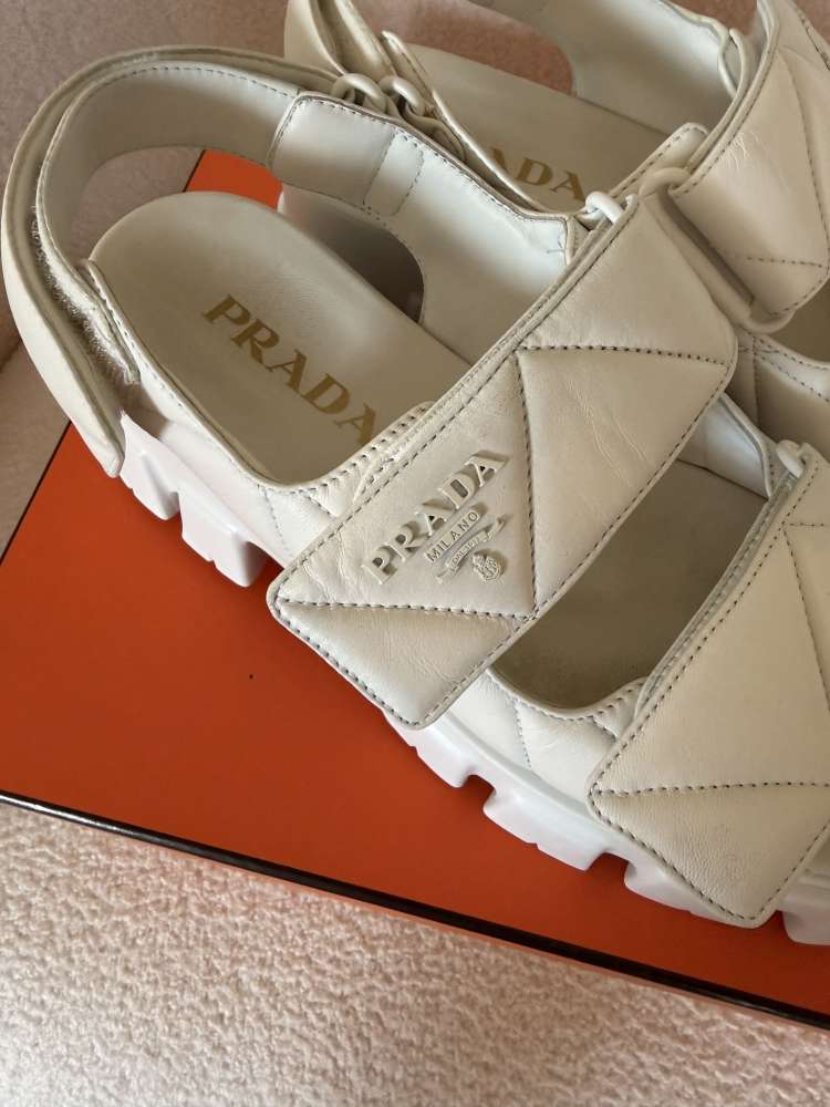 PRADA Monolith Nappa Leather Sandals | 39