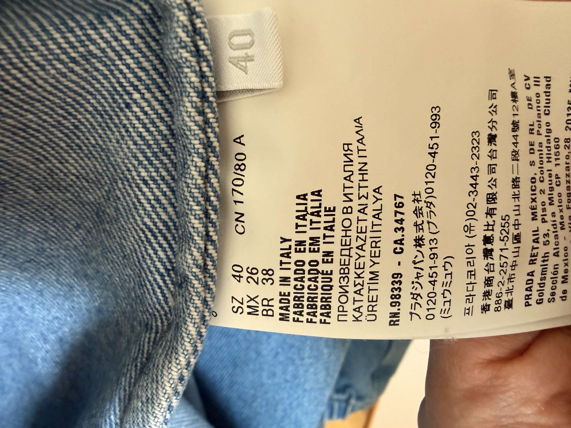 PRADA denimová bunda / blouson – IT 40