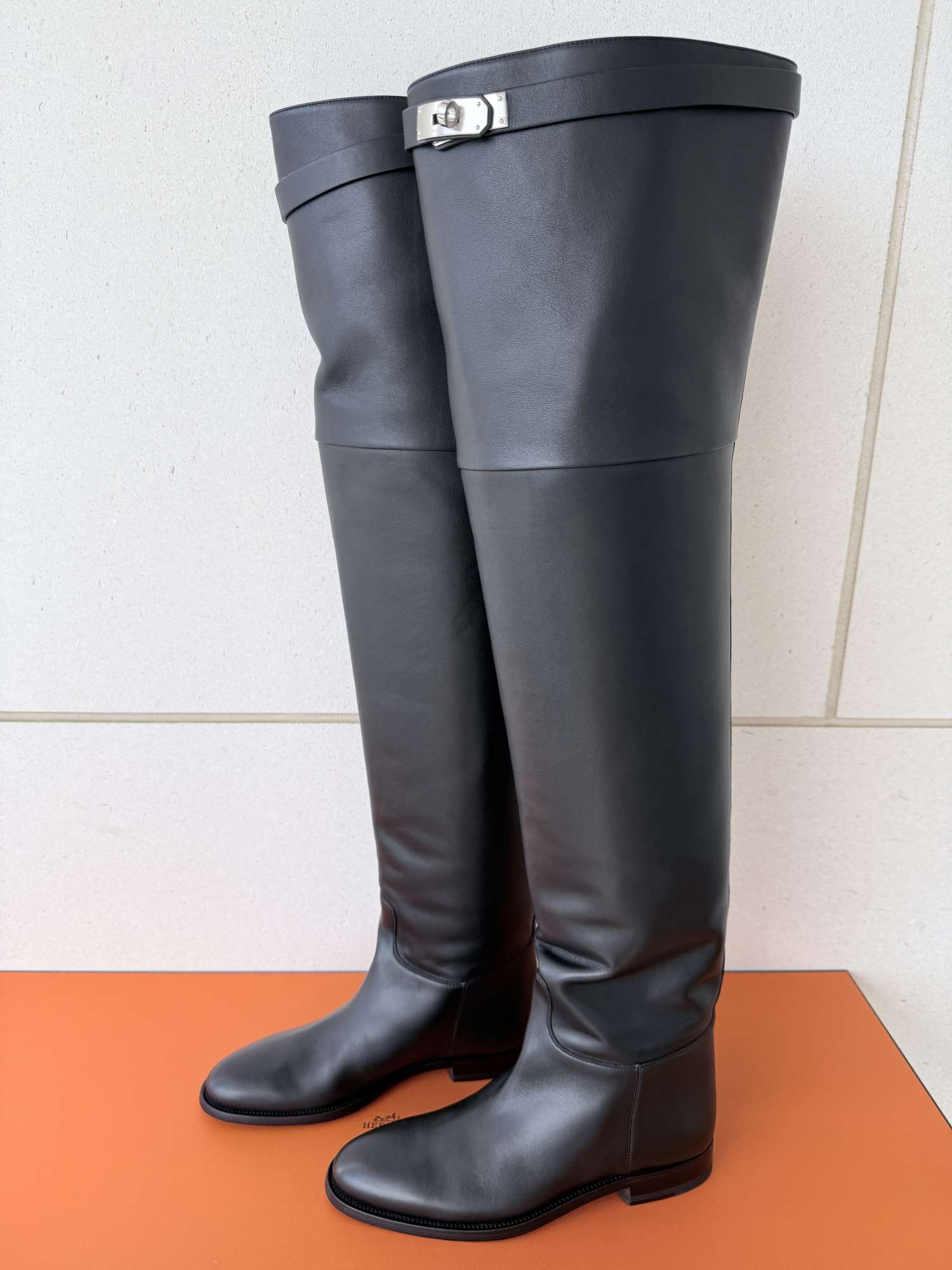 Hermès High Boots with Kelly lock