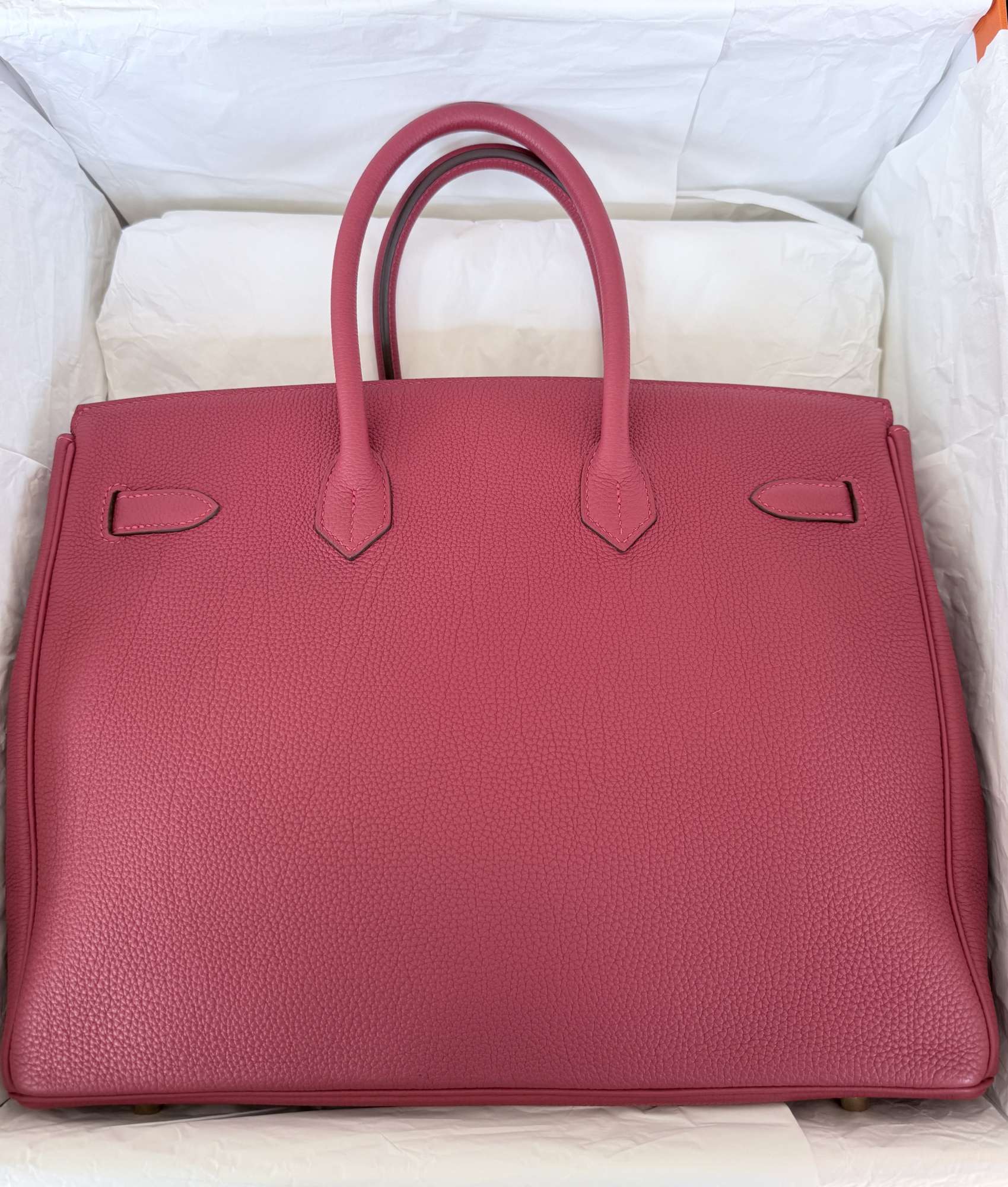 Hermès Birkin 35 Togo Rouge Vif Gold Hardware