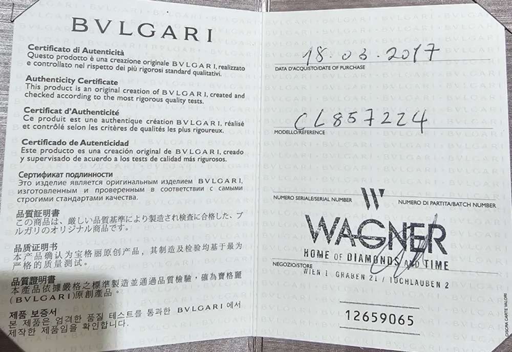 Bvlgari nahrdelnik