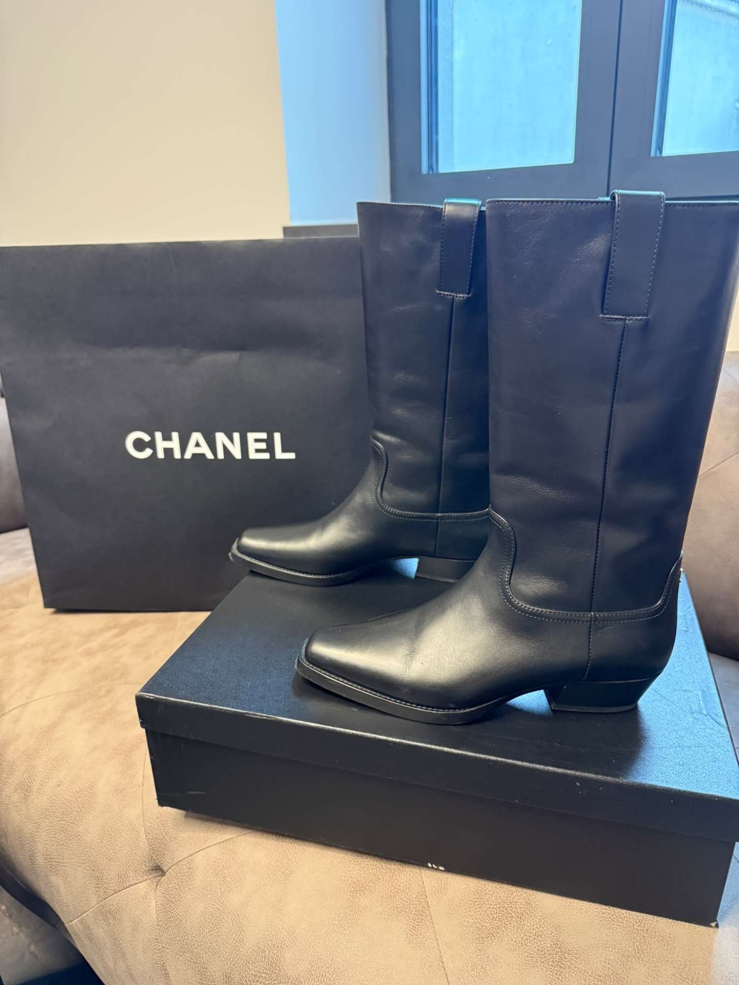 Chanel cowboy boots