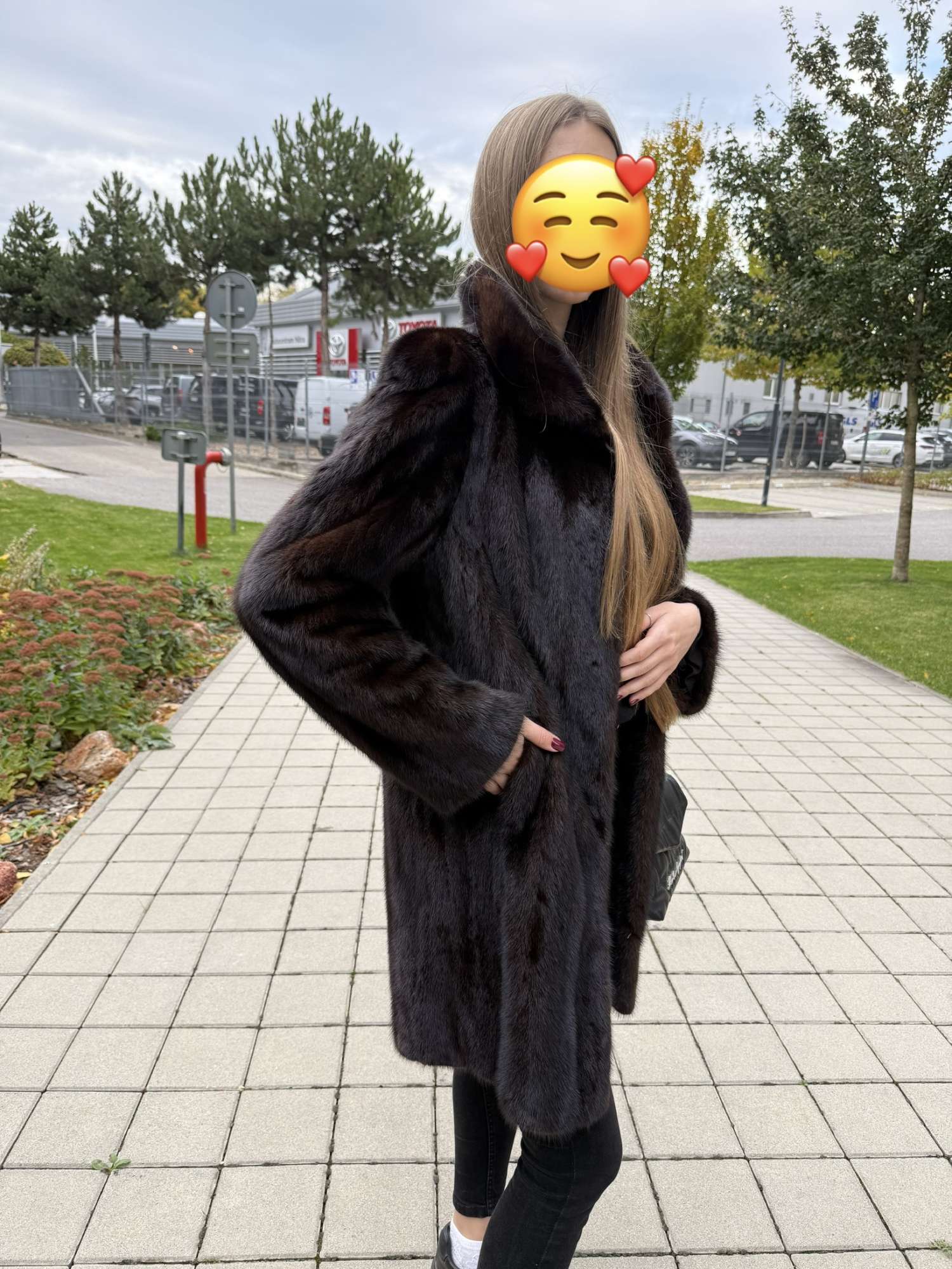 Pravý norkový kožuch / kabát