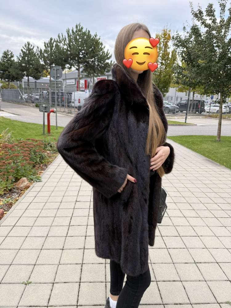 Pravý norkový kožuch / kabát