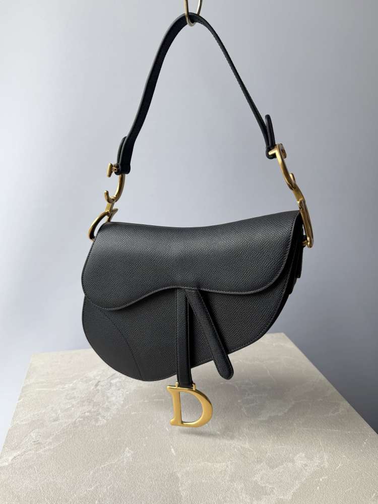 DIOR Medium Saddle Bag čierna kabelka taška komplet balenie