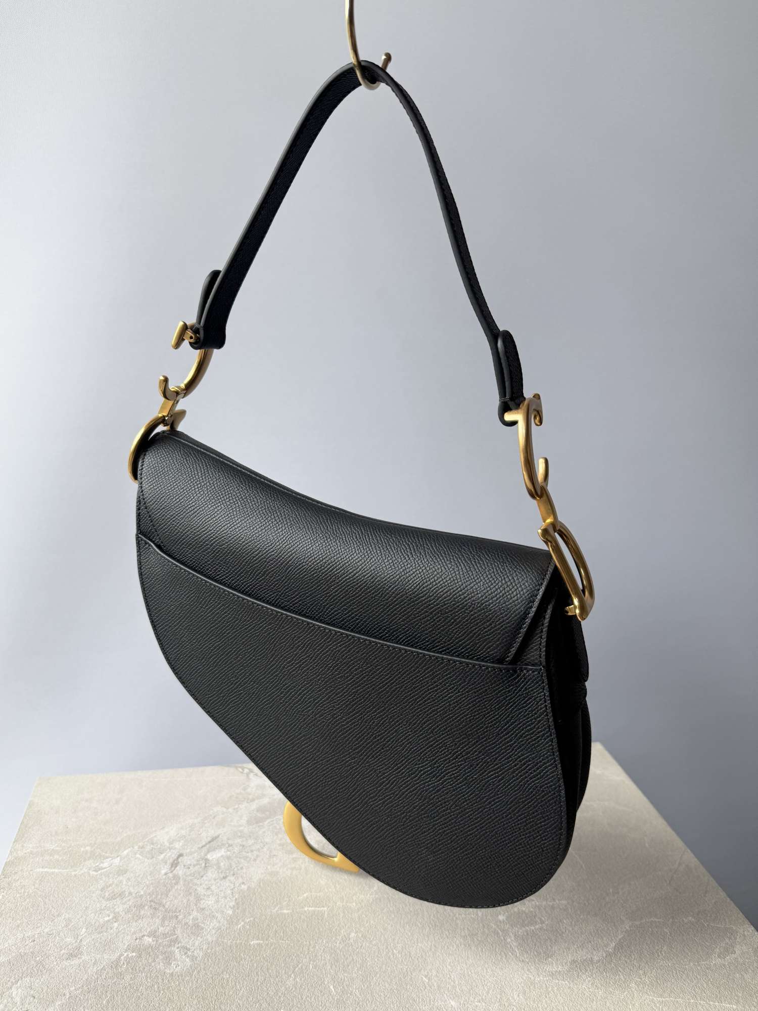 DIOR Medium Saddle Bag čierna kabelka taška komplet balenie