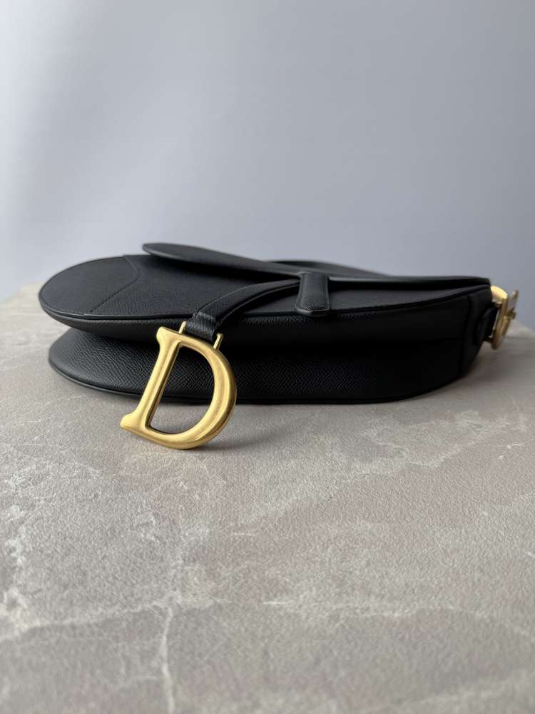 DIOR Medium Saddle Bag čierna kabelka taška komplet balenie