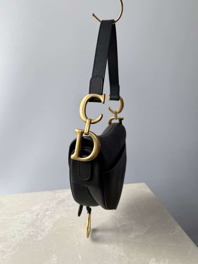 DIOR Medium Saddle Bag čierna kabelka taška komplet balenie