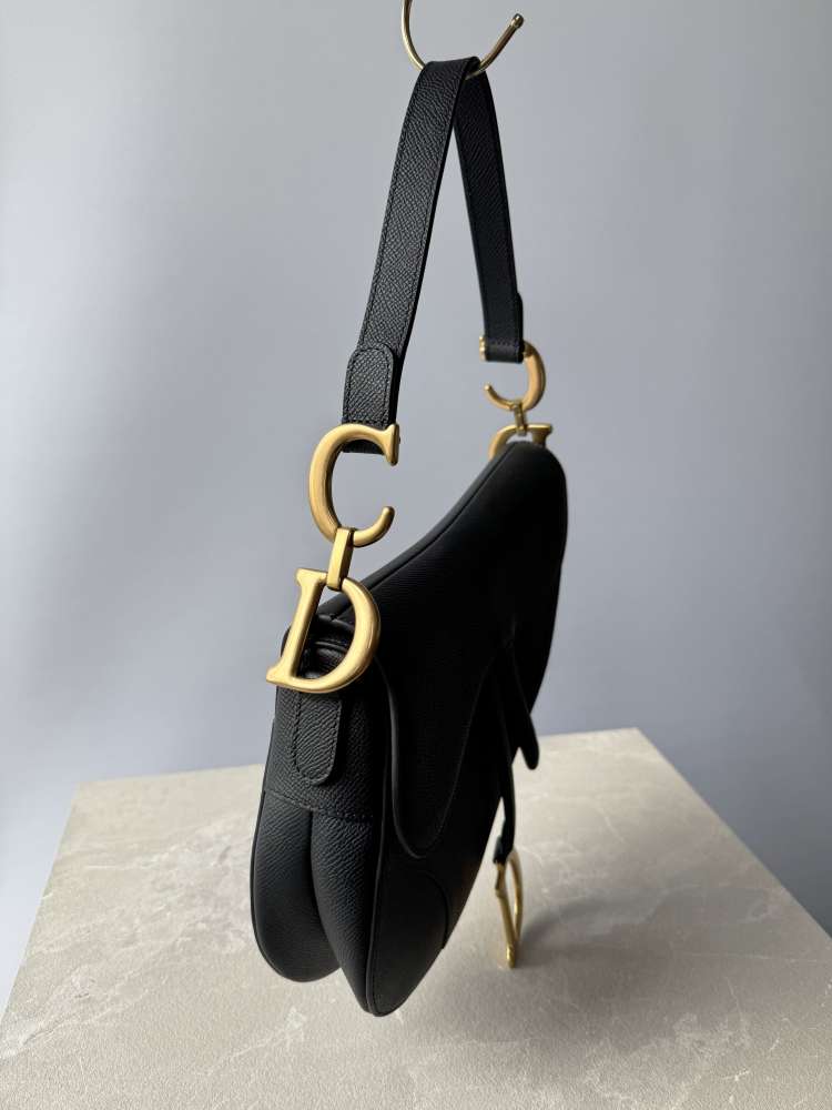 DIOR Medium Saddle Bag čierna kabelka taška komplet balenie