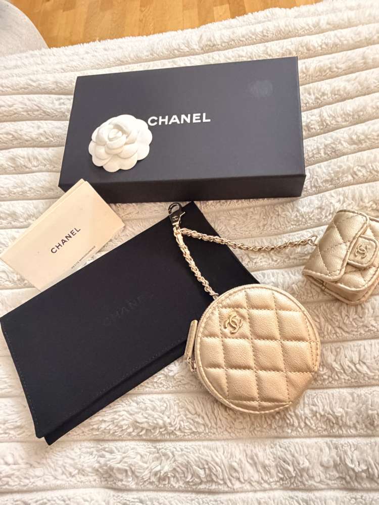 Chanel coin purse and air pod case